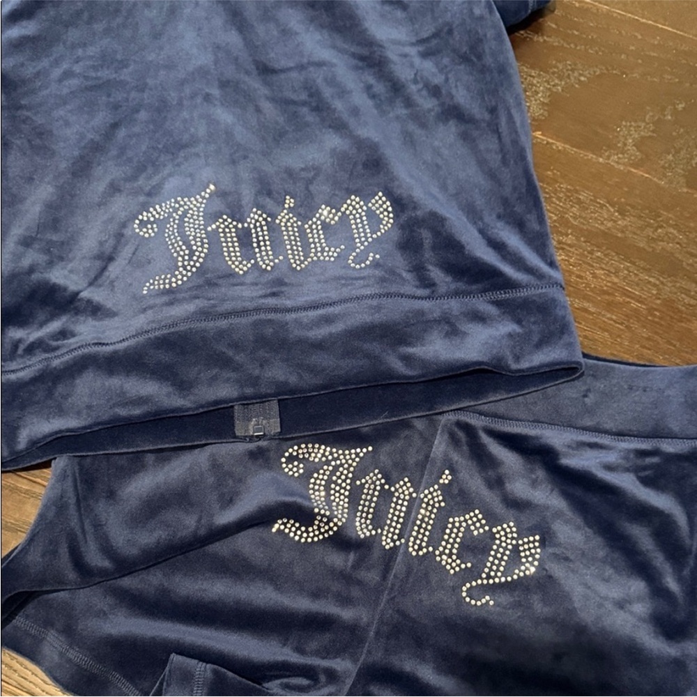 Juicy Couture Atlantis Velour Navy Blue Set